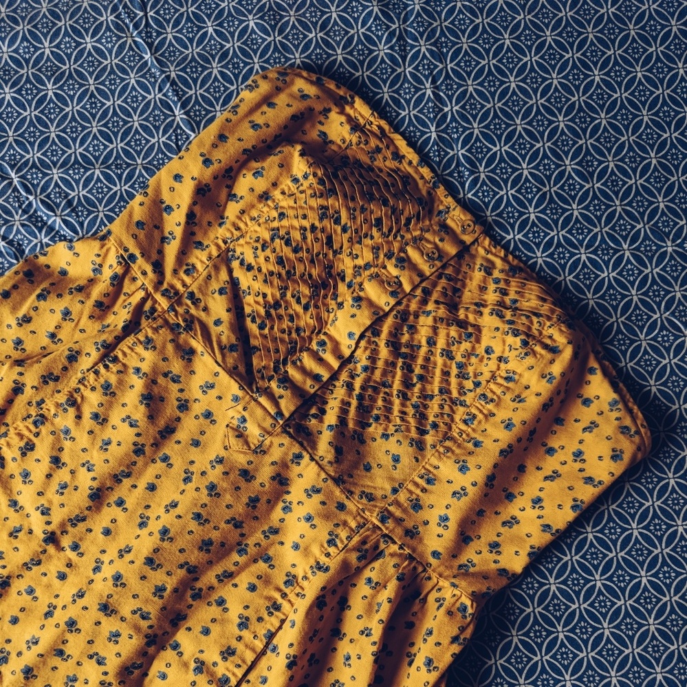 Urban Outfitters Yellow Strapless Summer Dress